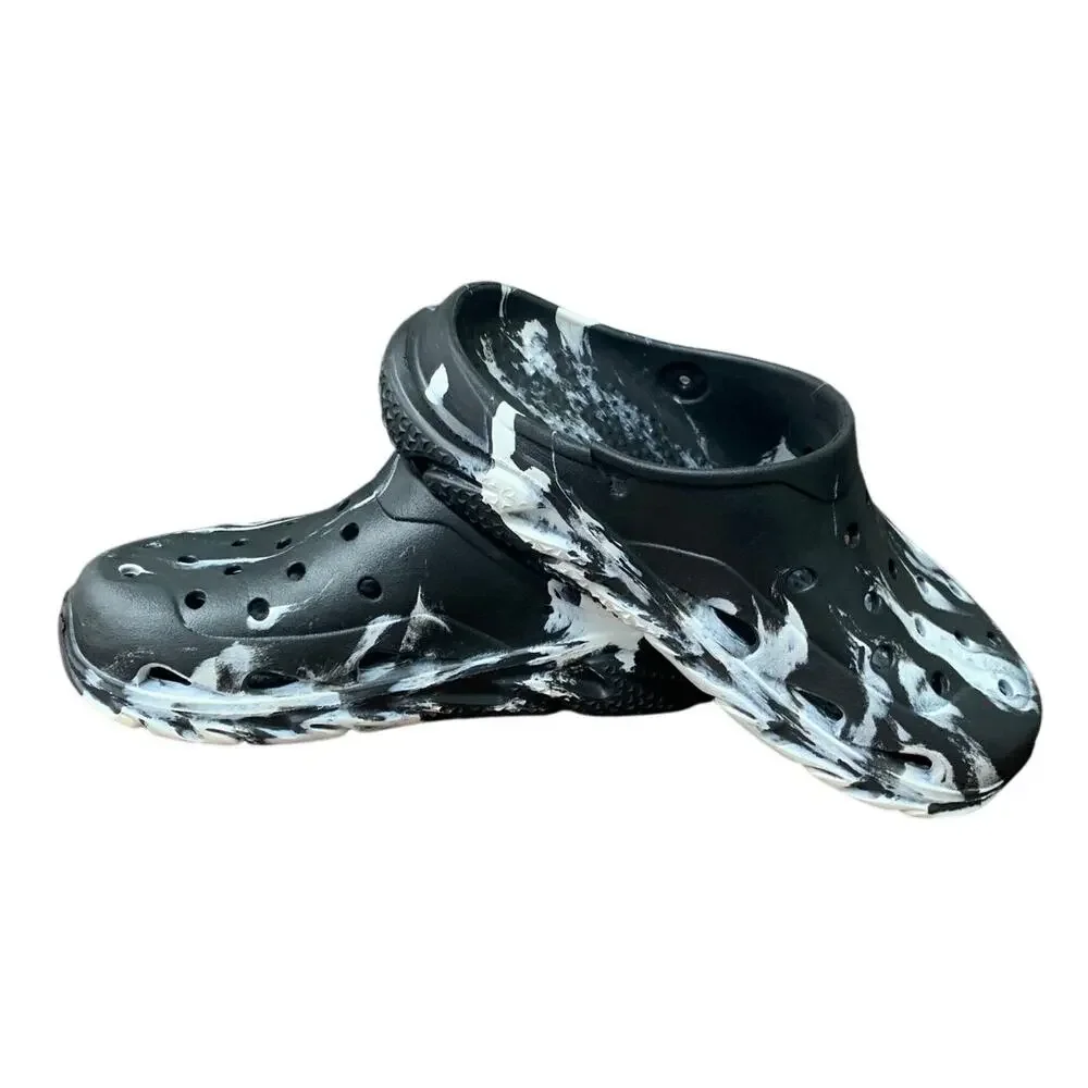 Cubufly Boys Size 4 Marbled Tie Dye Clogs Breathable Slip On Sandal Water Shoes